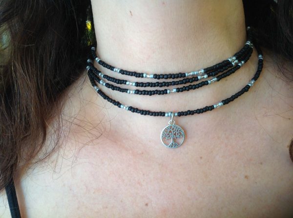 Κολιέ Χειροποίητο Choker πολλαπλων σειρων