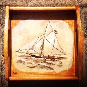 Δίσκος Σερβιρίσματος φιλοτεχνημένος στο χέρι