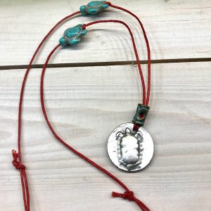 Χειροποίητο Κολιέ με το Αρχαίο Νόμισμα Το Χελώνιων
