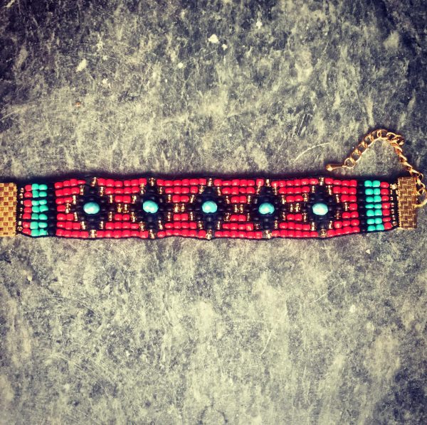 Βραχιόλι Χειροποίητο Αργαλιού με Seed Beads