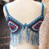 Χειροποίητο Πλεκτό Καλοκαιρινό Μπλουζάκι Boho με Κρόσια - Image 3
