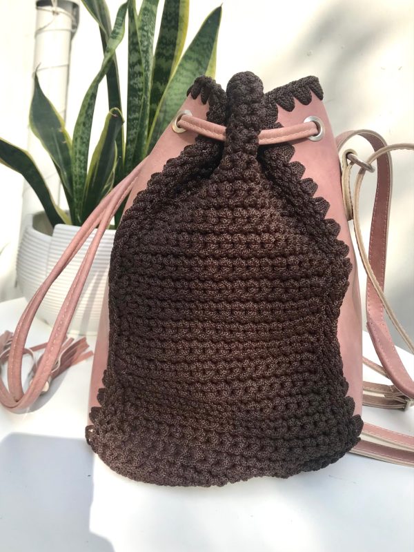 Gely's Χειροποίητη Πλεκτή Τσάντα Backpack και Ωμου - Image 3