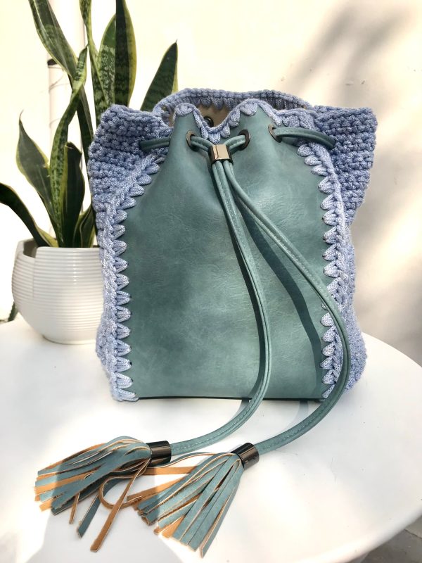 Gely's Χειροποίητη Πλεκτή Τσάντα Backpack και Ωμου