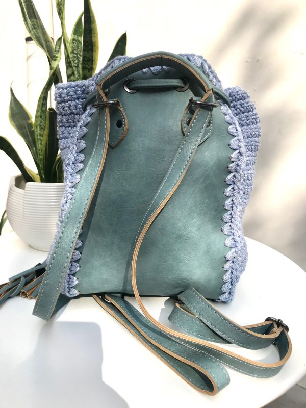 Gely's Χειροποίητη Πλεκτή Τσάντα Backpack και Ωμου - Image 3