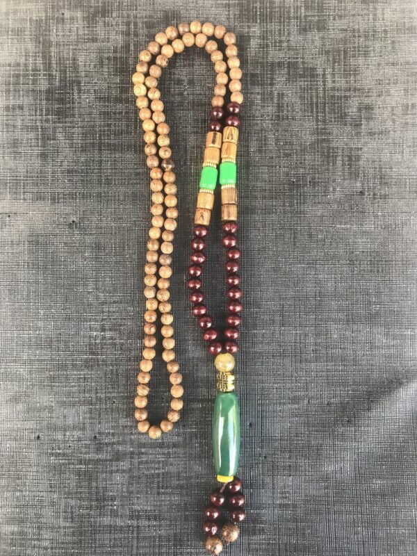 Ενεργειακό Κολιέ Boho, με Ξύλινες Χάντρες Mala, Ημιπολύτιμους Λίθους και Κρύσταλλα II - Image 3