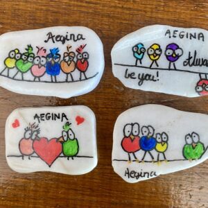 Stone Art - Ζωγραφικη σε Πετρουλες with Love from Aegina ¨Τα Πουλακια¨