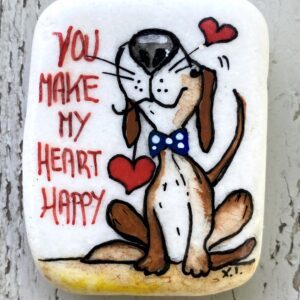 Stone Art - Ζωγραφικη σε Βοτσαλο - You make my heart happy!