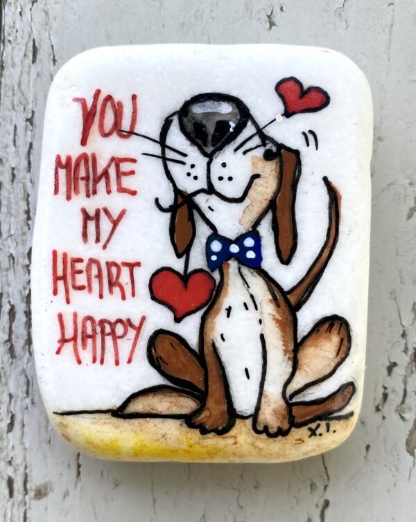 Stone Art - Ζωγραφικη σε Βοτσαλο - You make my heart happy!